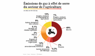 Infographie sur les émissions de gaz à effet de serre du secteur de l'agriculture