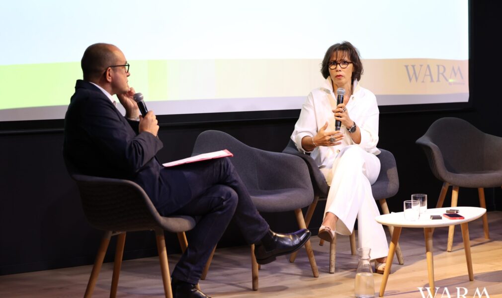 Samira Draoua, PDG de Louis Dreyfus Armateurs, interrogée par Lucas Menget, lors de la conférence de WARM, le 5 novembre, à Paris.