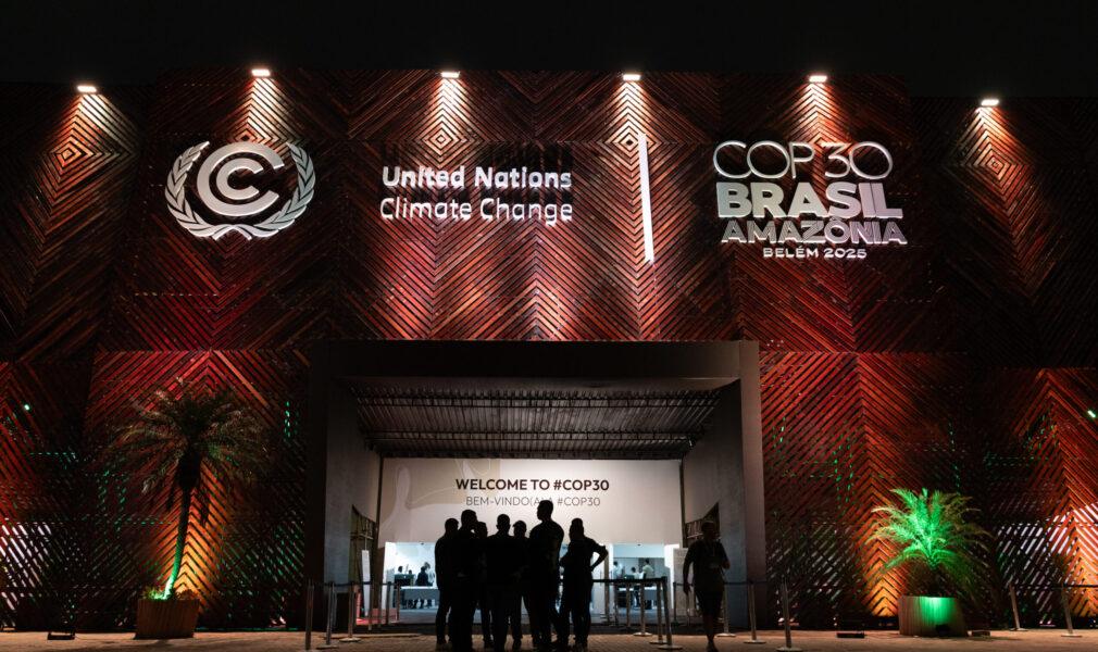 Sur le site de la COP30, le 9 novembre, à Belém, au Brésil.